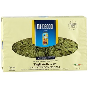 Тальятелле со шпинатом De Cecco № 107 (250 гр)