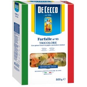 Фарфалле триколор De Cecco № 93 (250 гр)